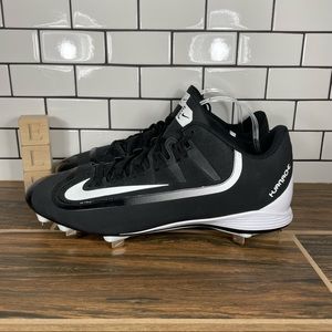 Nike Air Huarache 2KFilth Pro Low Men's Size 13 Shoes Black Metal Spikes Sneaker